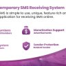 tSMS - Temporary SMS Receiving System - SaaS - Rent out Numbers