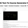 Ai Course Generator - Text To Course SaaS Ai Video & Image Content Payment Earn Gemini React Admin