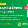 Custom SMS & Email Notifications module for Perfex CRM